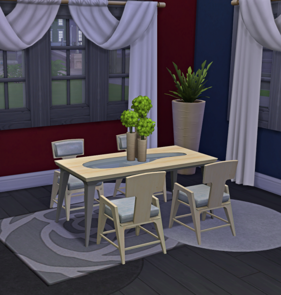 Mid Century Dining Table & Chairs by Josie - Liquid Sims