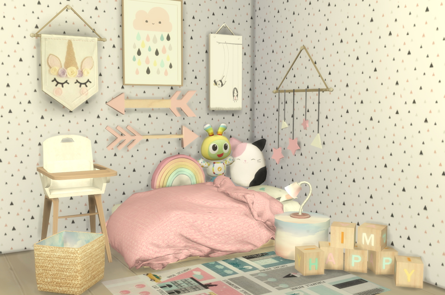 sims 4 custom content child bed