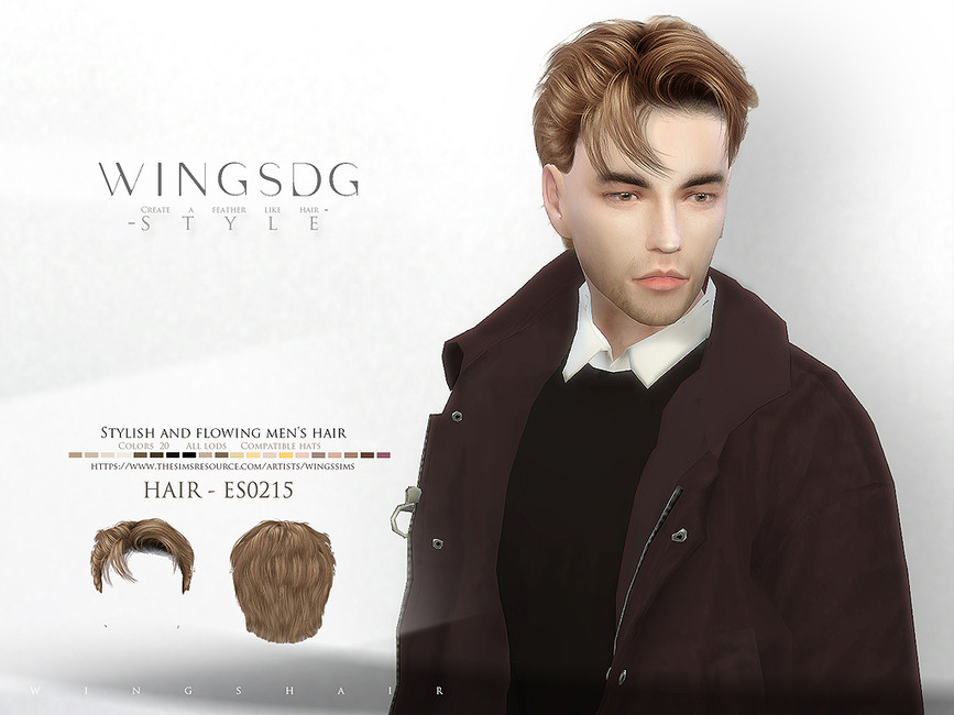 Stylish Flowing Men S Hair By Wingssims Liquid Sims