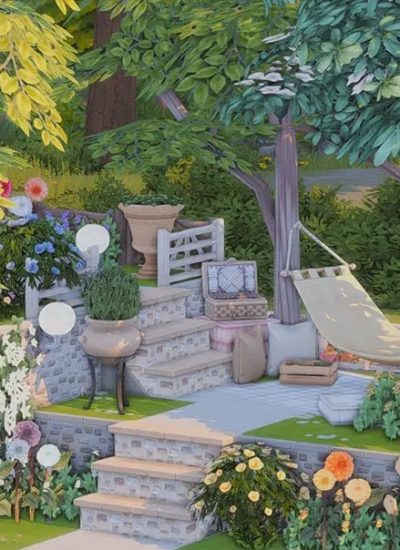 18+ Beautiful Garden Sets for The Sims 4